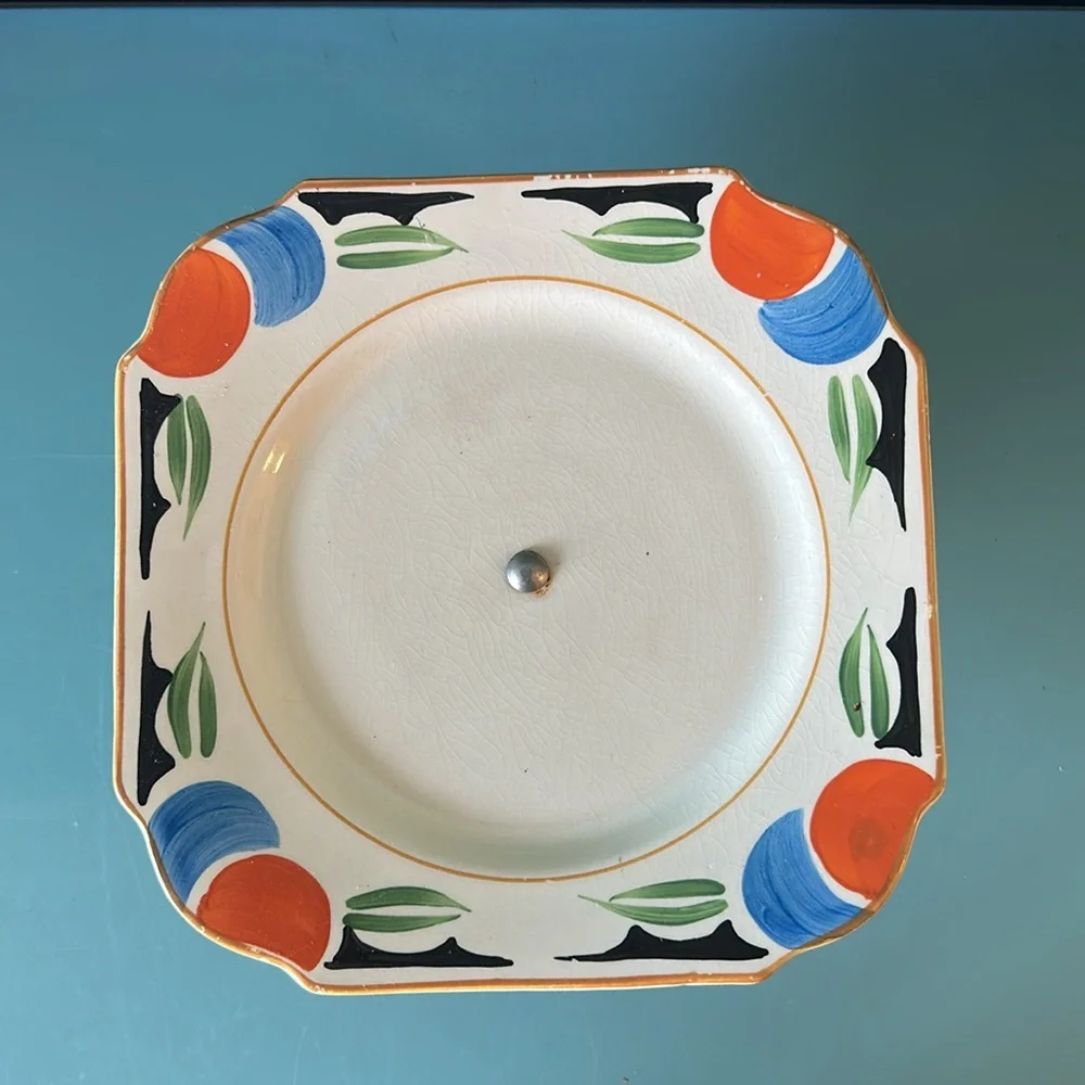 Antique Art Deco Ivory Ware Cake Stand from Uk
